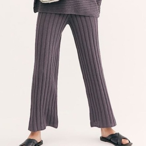 Free People Beach Imogene Ribbed Knit Sweater Flare Pants Size S - Picture 5 of 12